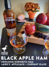 Load image into Gallery viewer, LIMITED! Black Apple Ham: Kurobuta w/ Laird&#39;s Applejack + Currant Glaze
