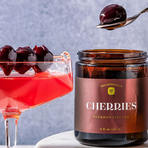 Bourbon-infused Cocktail Cherries