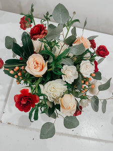 Valentine Fresh Flower Bouquet in reusable vase