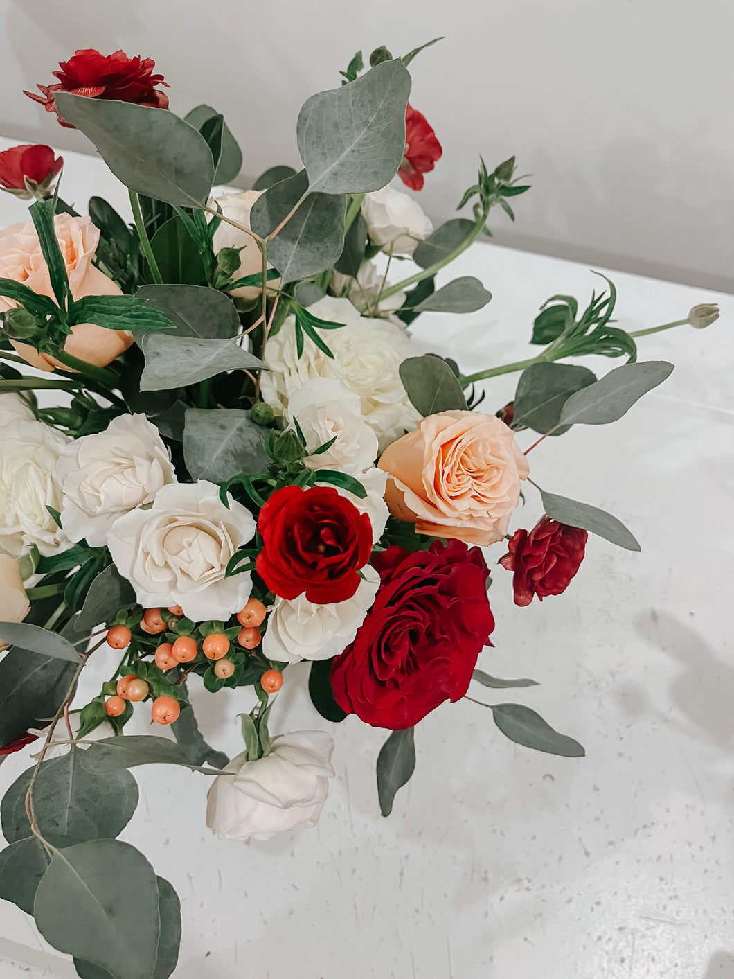 Valentine Fresh Flower Bouquet in reusable vase